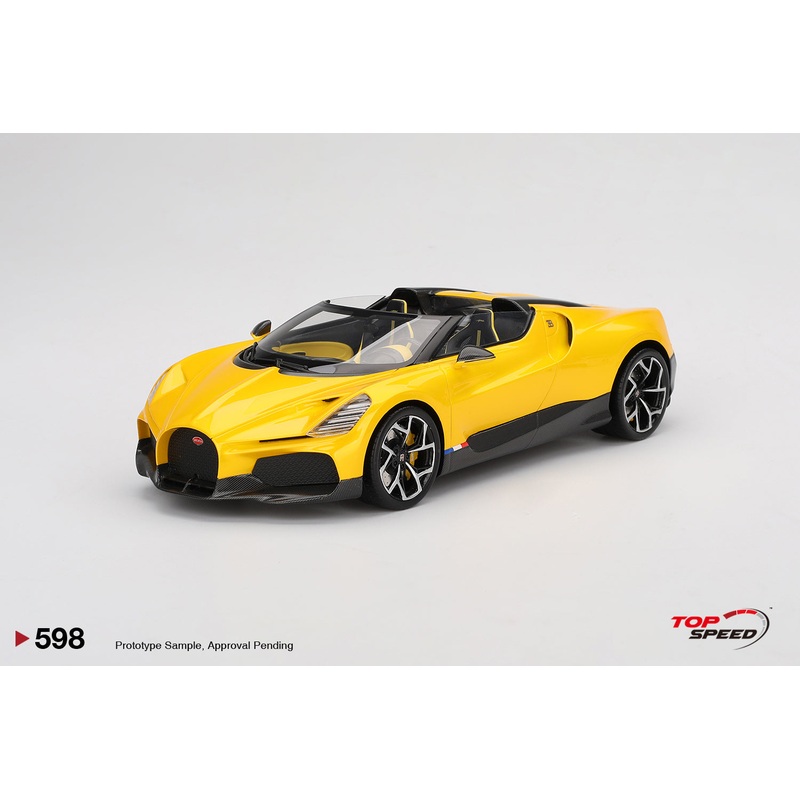 Topspeed Bugatti W16 Mistral Yellow 1:18
