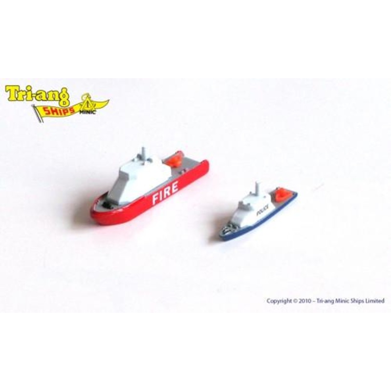 TRIANG Fire Boat & Police Launch - 1:1200 Scale
