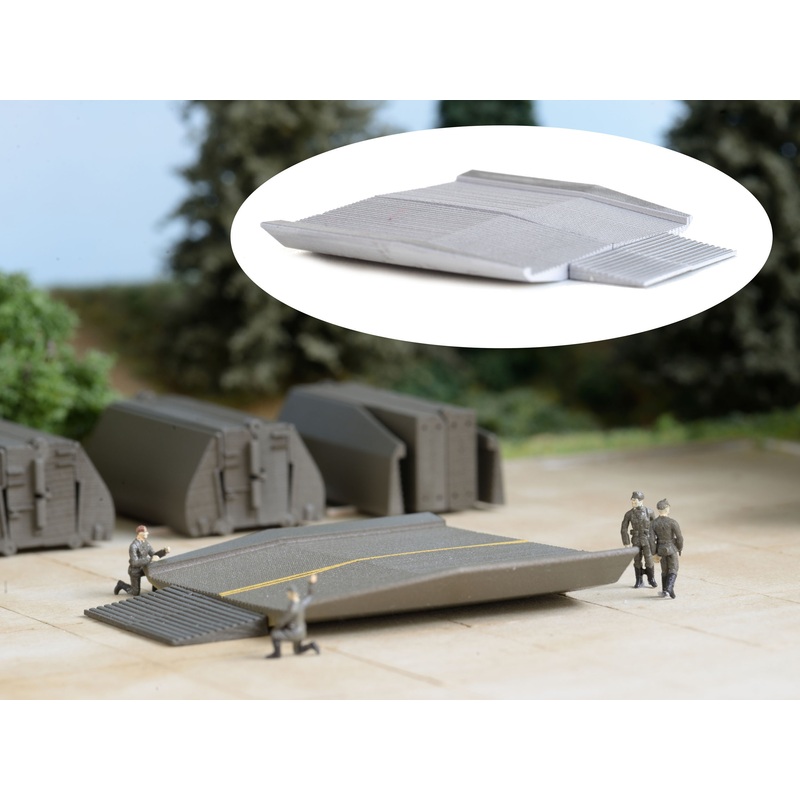 Folding floating bridge ramp part