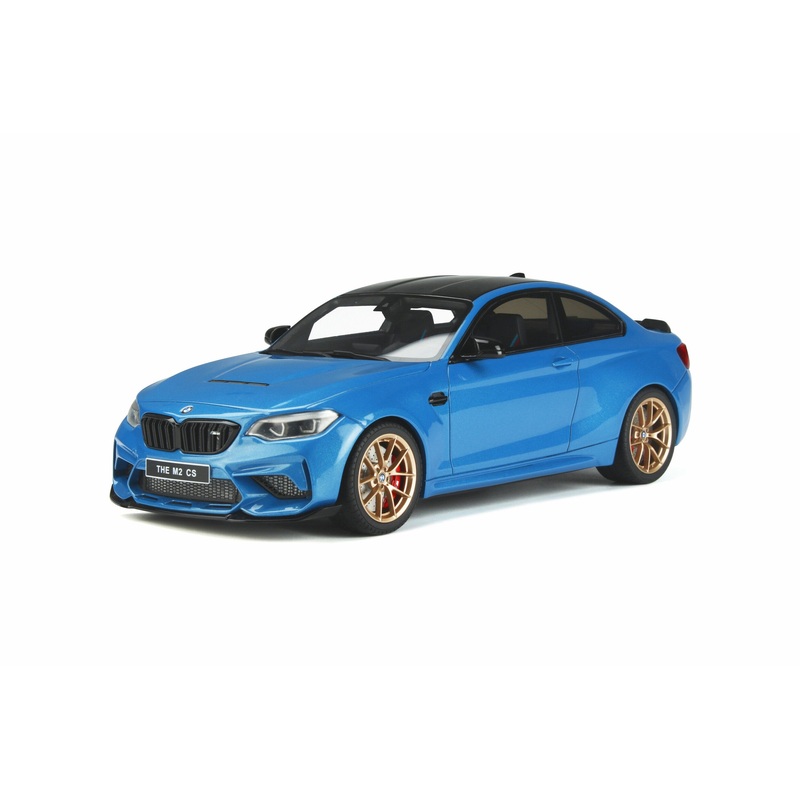 GT Spirit BMW M2 CS (F22) Coupe Misano Blue Metallic w/ Gold Wheels 1:18 Resin