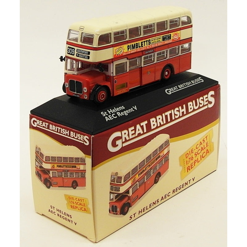 Atlas Editions 1/76 Scale Bus 4 655 124 - AEC Regent V St Helens - R309