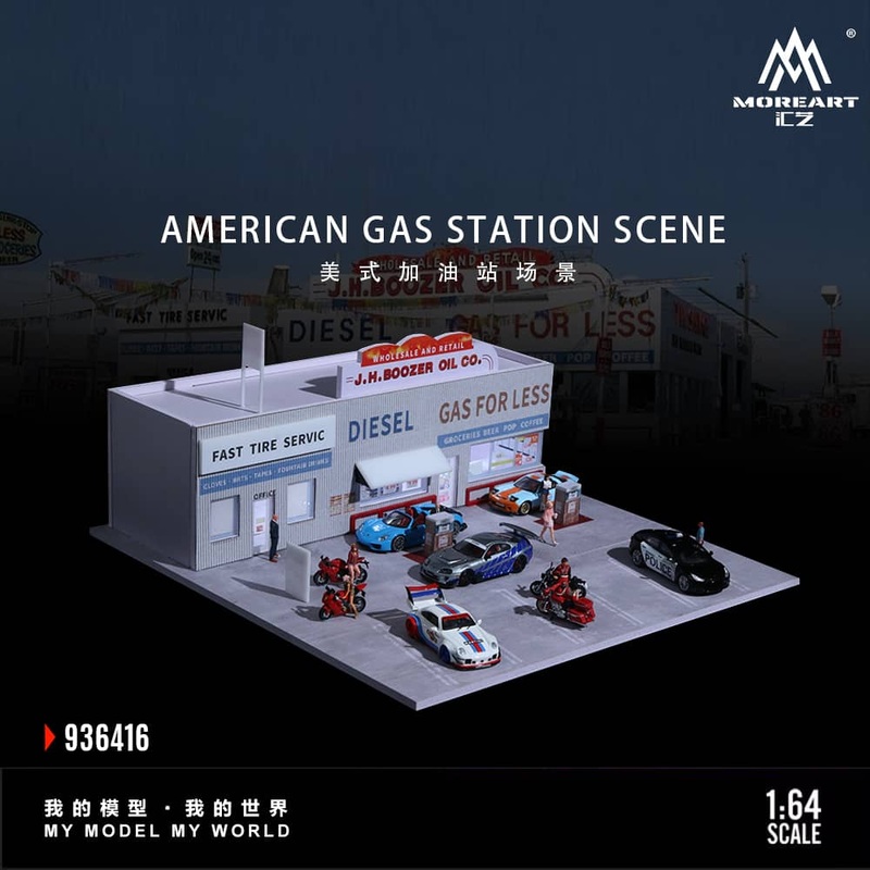 [ETA:  Sep 2025 ] MoreArt 1/64 Gas/Petrol Station (MO936416) JH BOOZER Livery Size: 30 x 30 x 13.5cm
