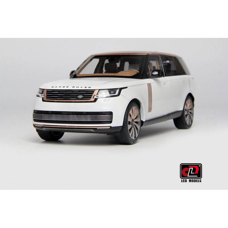 LCD 2022 Land Rover Range Rover SVA White w/ Bronze Accents 1:18