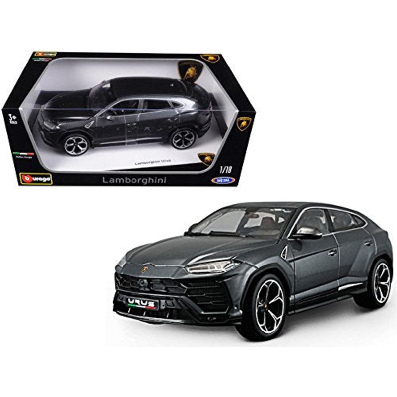 1/18 Diecast Lamborghini Urus Grey Bburago Scale Model Car