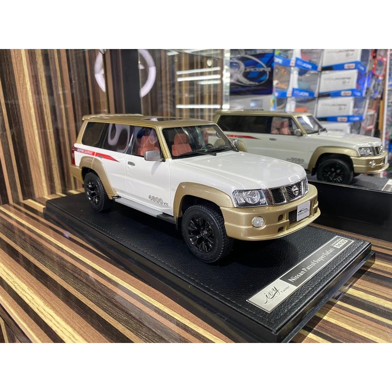 1/18 Diecast Nissan Patrol Super Safari White & Gold IVY Models Scale Model Car