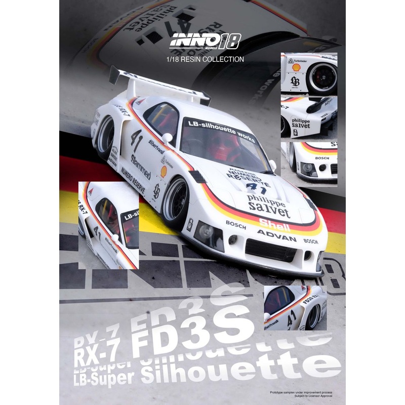 [ETA:  Dec 2024 ] Inno18 1/18 MAZDA RX7 (FD3S) LB-SUPER SILHOUETTE White
