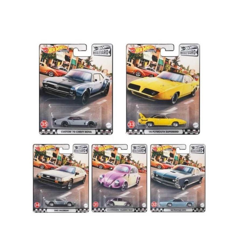 EXCLUSIVE Hotwheels Boulevard set of 5 Number 31 to 35