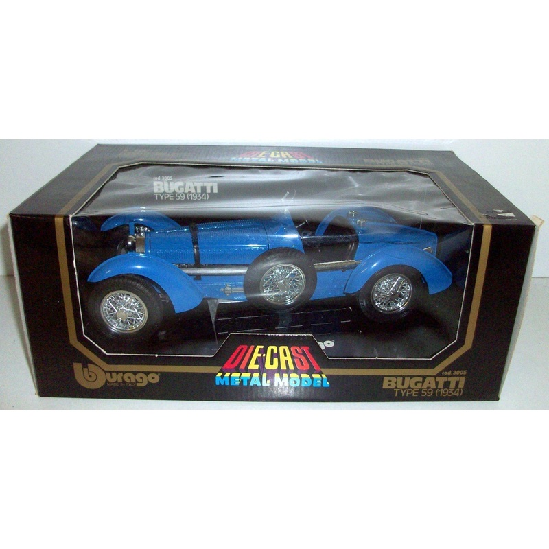 BURAGO 1/18 - COD. 3005 BUGATTI TYPE 59 (1934) - BLUE