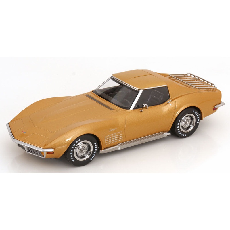 KK Scale 1972 Chevy Corvette C3 Stingray Gold Metallic (w/ Removable T-Tops) 1:18