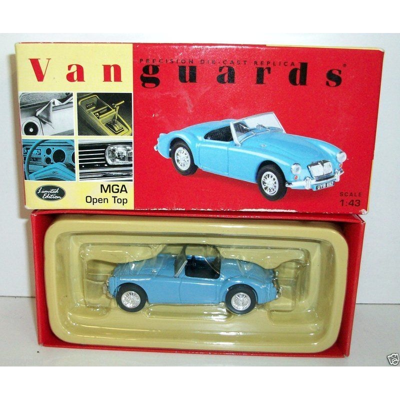 VANGUARDS 1/43 VA05002 IRISH BLUE MGA OPEN TOP