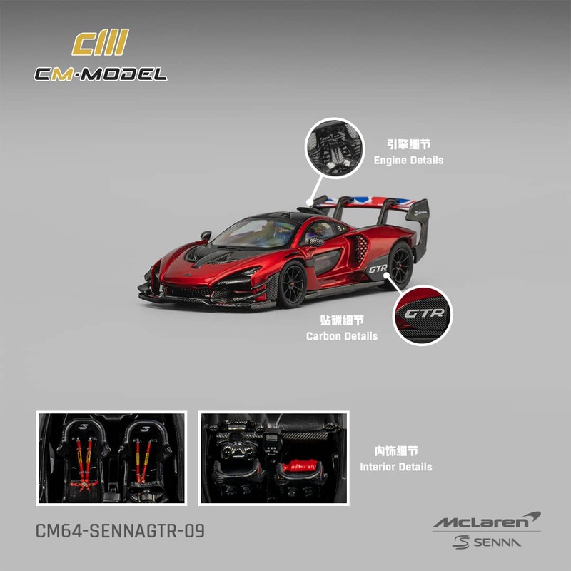 [ETA:  Jan 2026 ] CM Model 1/64 Mclaren Senna GTR  Metallic Red