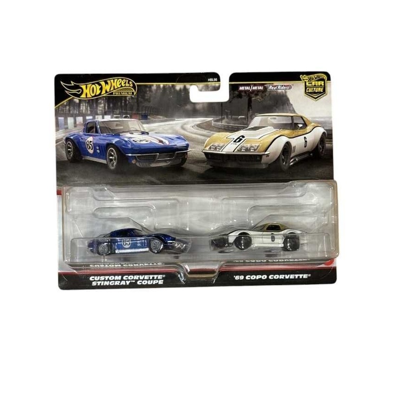 Hotwheels 2 pack custom corvette Stingray Coupe and 69 copo corvette