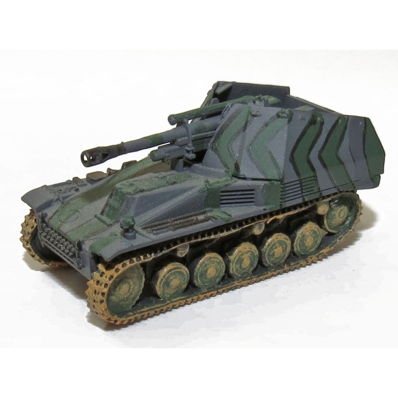 Self-propelled howitzer SdKfz 124 Wespe grey finished model