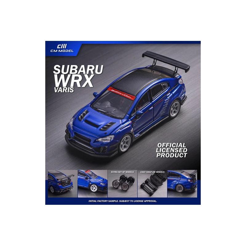 CM Model 1/64 Subaru WRX STi S4 VAB Varis Edition - Blue