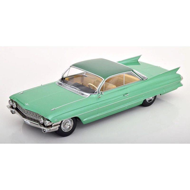 KK Scale 1961 Cadillac Series 62 Coupe DeVille Light Green Metallic 1:18