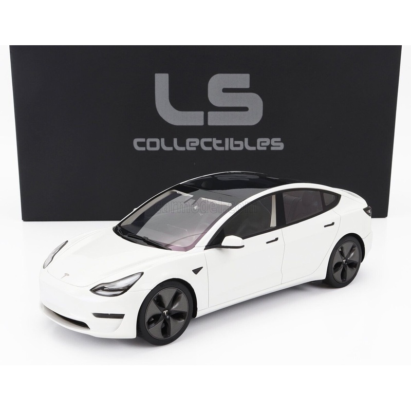 LS Collectibles 2021 Tesla Model 3 Multi-Coat White 1:18 RESIN, SEALED