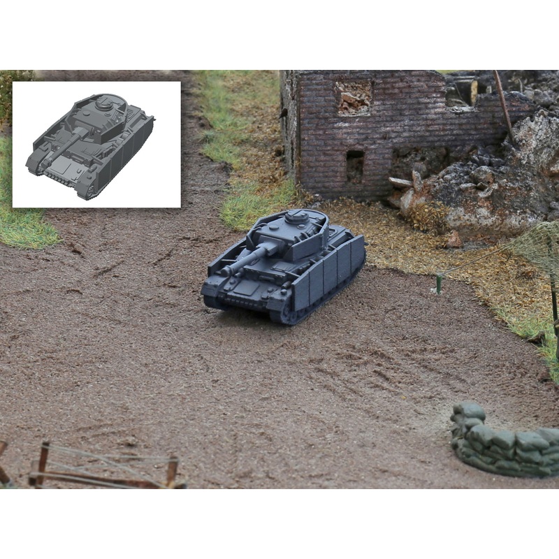 Panzer PzKpfw IV Ausf. G with aprons Wehrmacht - unpainted 