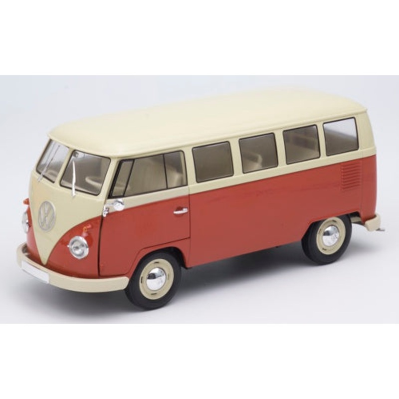 Welly Volkswagen T1 Bus Red & Cream 1:18 Scale