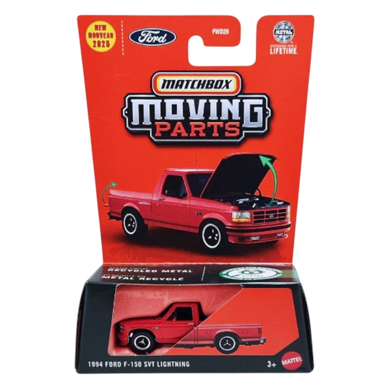 MatchBox Moving Parts 1994 Ford F-SVT Lightning 1:64 Scale