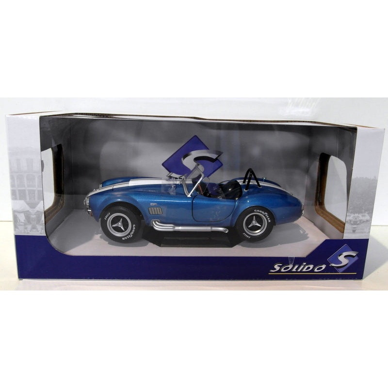 Solido 1/18 Scale diecast - S1850017 AC Cobra 427 MK2 Metallic Blue 1965