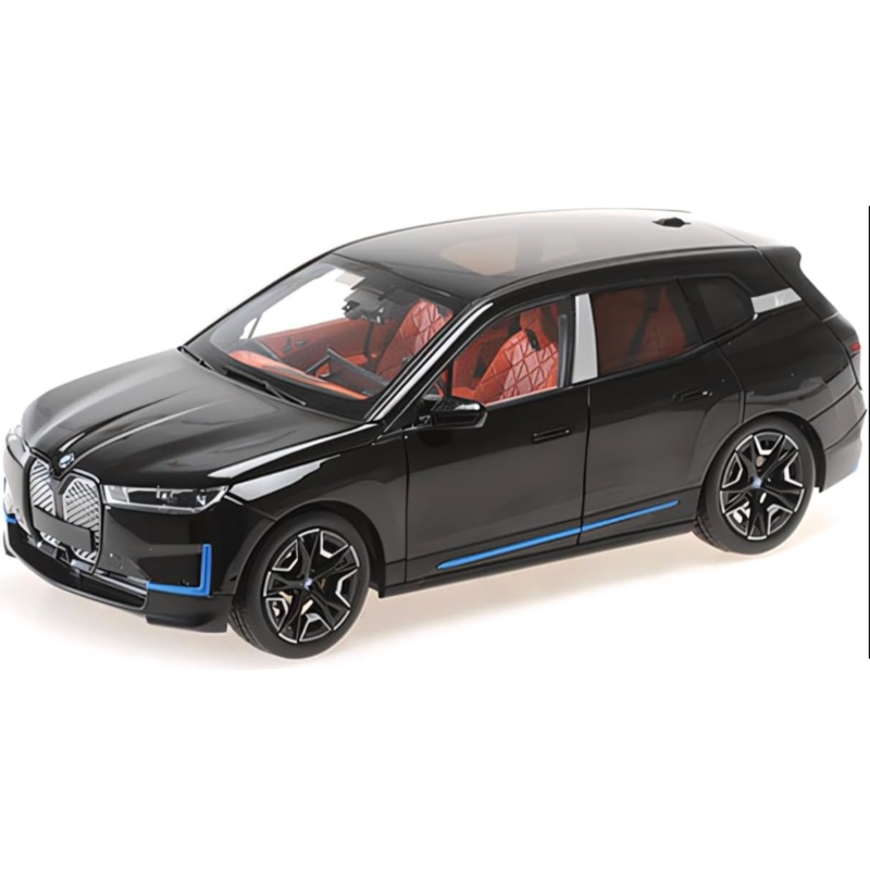 Minichamps 2022 BMW iX Black Metallic w/ Red Interior 1:18