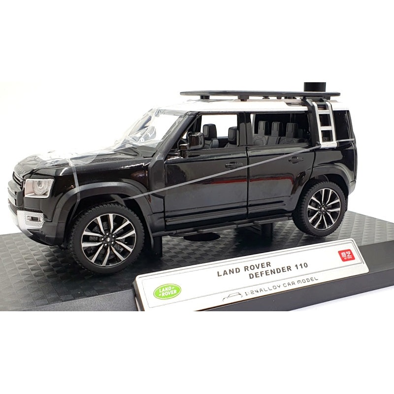 QY Toys 1/24 Scale Diecast Q2002A - Land Rover Defender 110 - Black/White