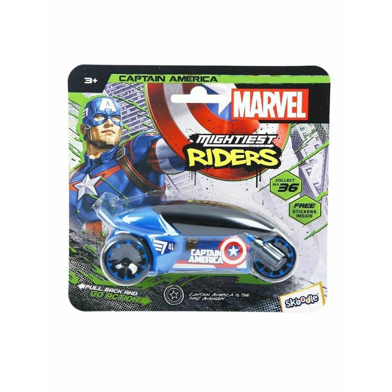Skoodle Marvel Pull-Back Captain America mightiest riders