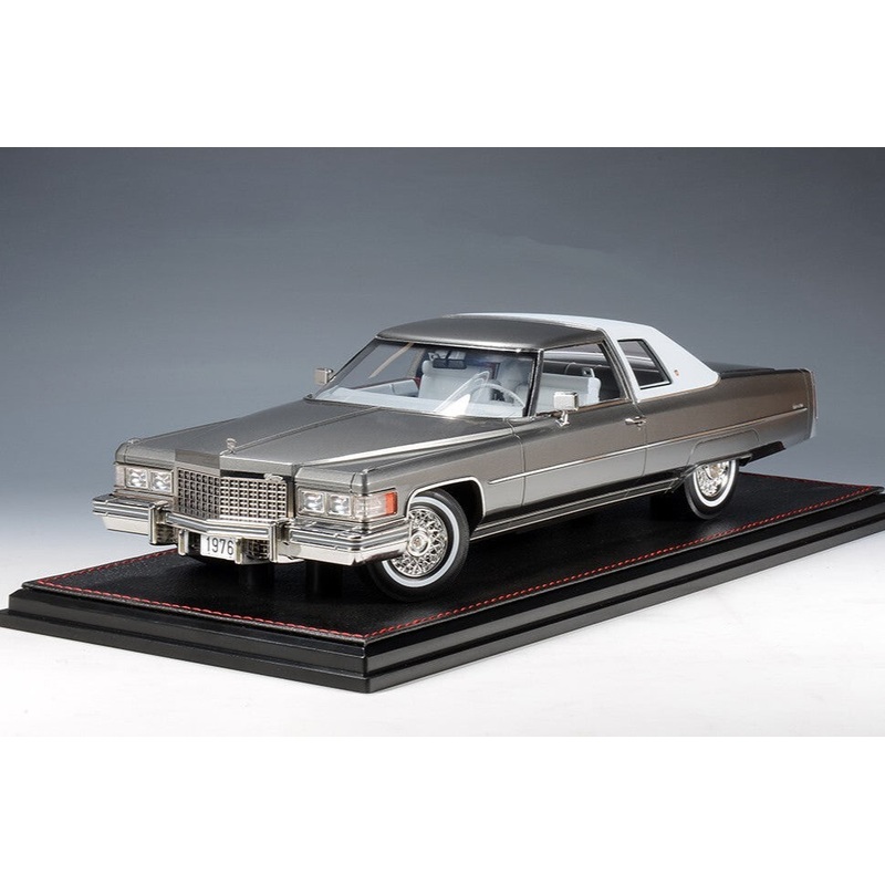 Stamp Model 1976 Cadillac Coupe DeVille Academy Grey Metallic 1:18
