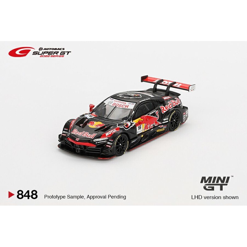 Mini GT 1/64 Honda NSX-GT Type S GT500 #16 Red Bull MOTUL MUGEN NSX-GT TEAM Red Bull MUGEN 2022 SUPER GT SERIES