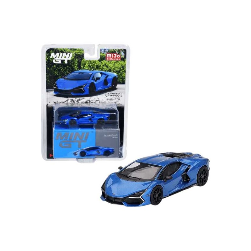 Mini GT Lamborghini Revuelto Blue Eleos imported collection 1:64