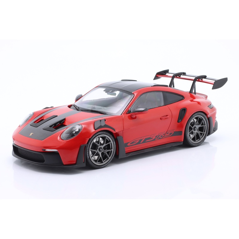 Minichamps 2023 Porsche 911 992 GT3 RS Guards Red Weissach Package w/ Anthracite Wheels 1:18