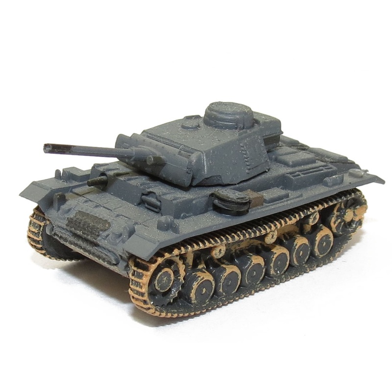 Panzer III of the Wehrmacht grey finished model