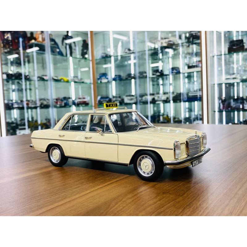 1/18 Diecast Mercedes-Benz 200 Taxi Beige Norev Scale Model Car