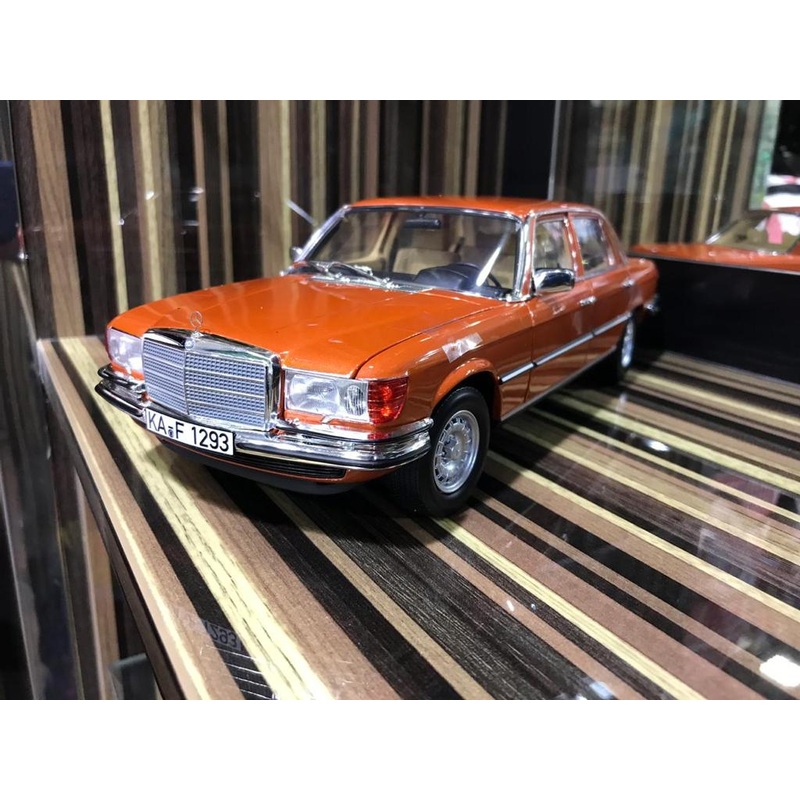 1/18 Diecast Mercedes-Benz 450SEL 6.9 1976 Orange Norev Scale Model Car