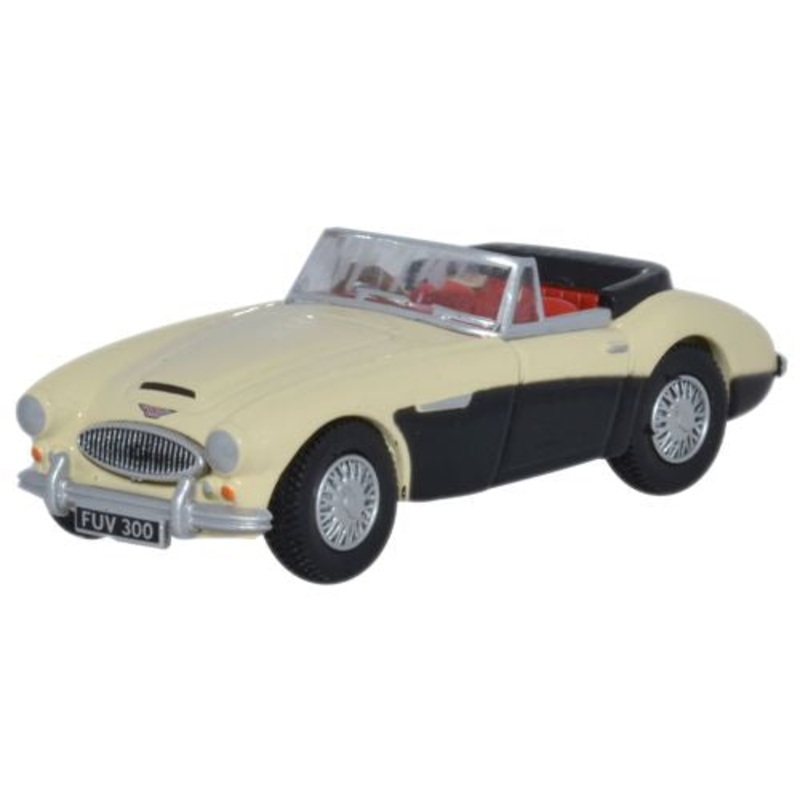 Austin-Healey 3000 Ivory White/Black - 1:76 Scale