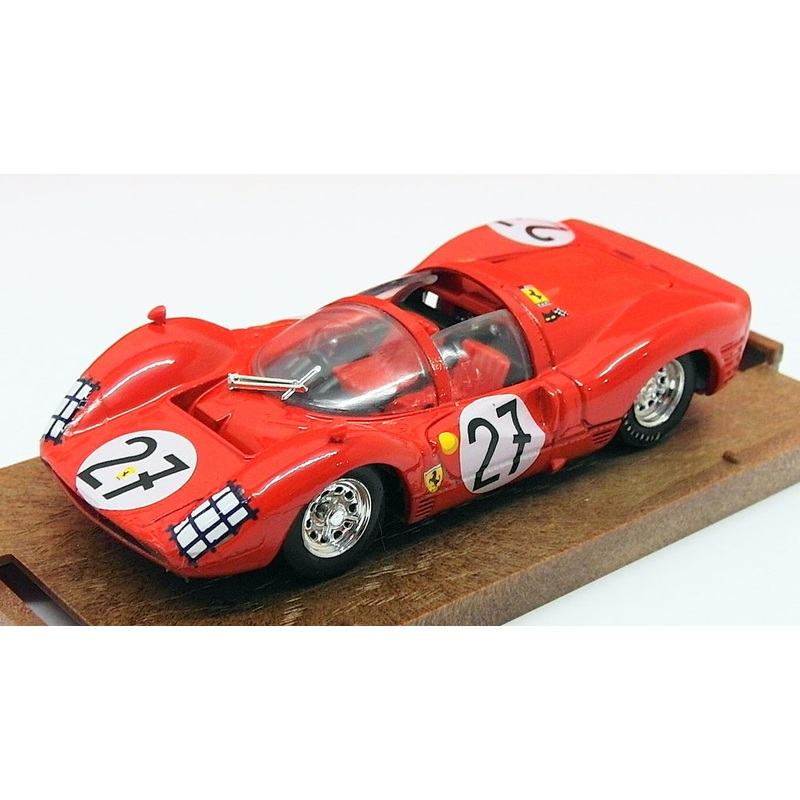 Brumm 1/43 Scale Model Car R158 - 1968 Ferrari 330-P3 - Red