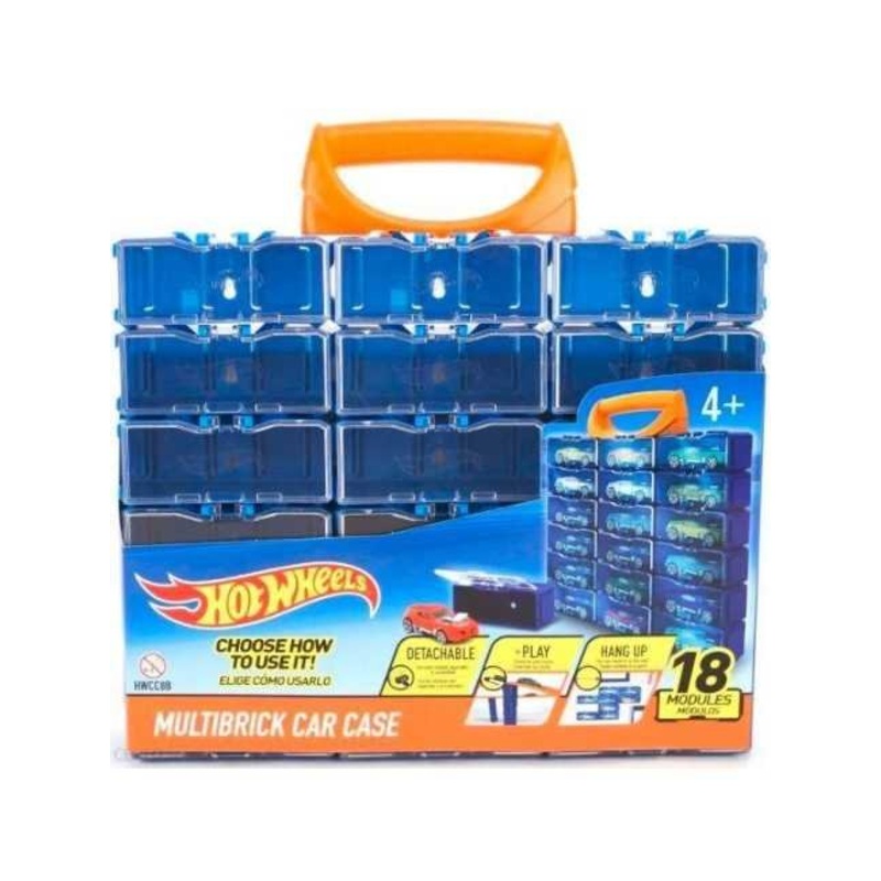 EXCLUSIVE Hotwheels Multibrick car case (hold 18 cars )