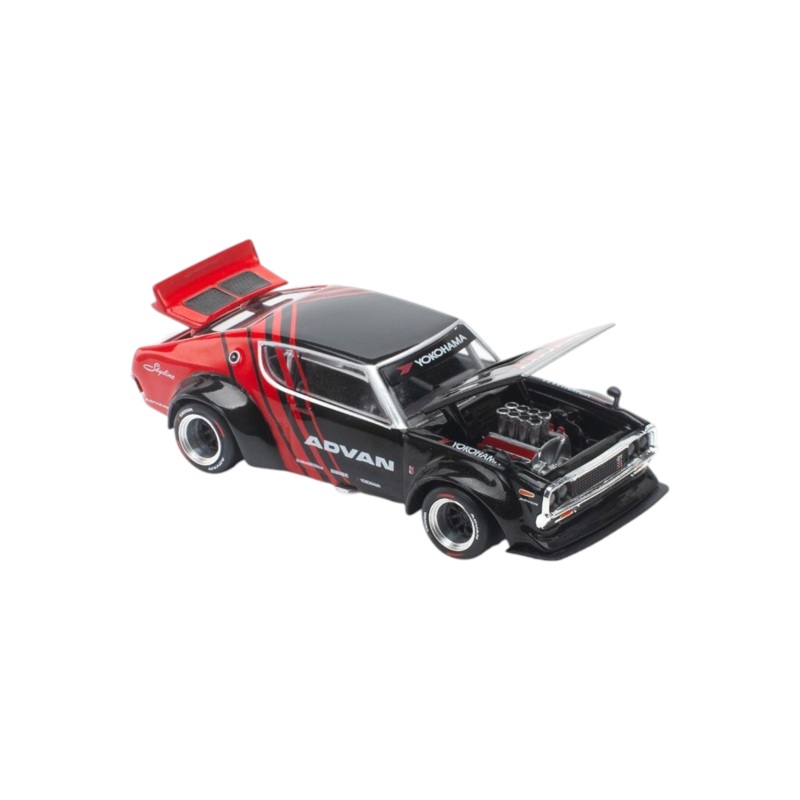 Pop Race Nissan Skyline GT-R Drift Kenmeri Advan Livery PR640199 1:64 Scale
