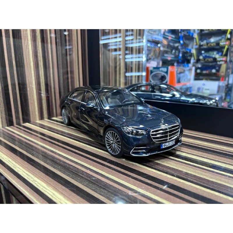 1/18 Diecast Mercedes-Benz S-Class AMG Line 2021 W223 Dark Blue Norev Scale Model Car