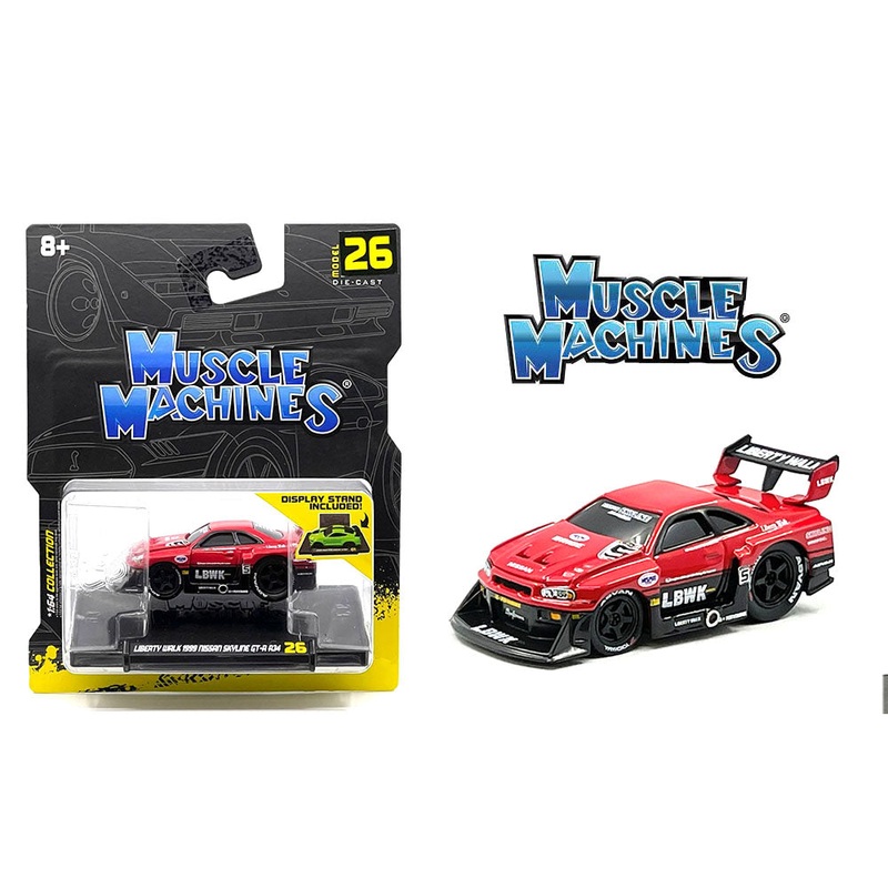 Muscle Machines 1/64 Nissan 1999 Skyline GT-R R34 LBWK