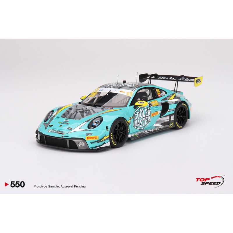 Topspeed Porsche 911 GT3 R (992) #27 HubAuto Racing 2023 FIA GT World Cup 70th Macau Grand Prix Green 1:18