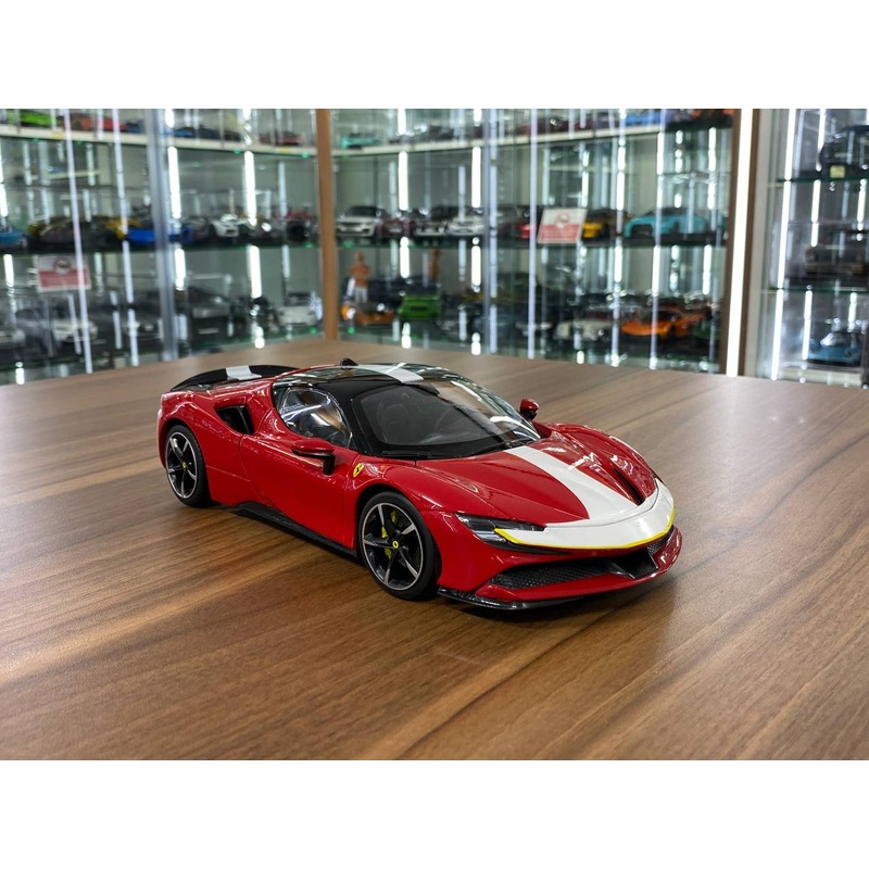 1/18 Diecast Ferrari SF90 Stradale Red Signature Series by Bburago Scale Model Car