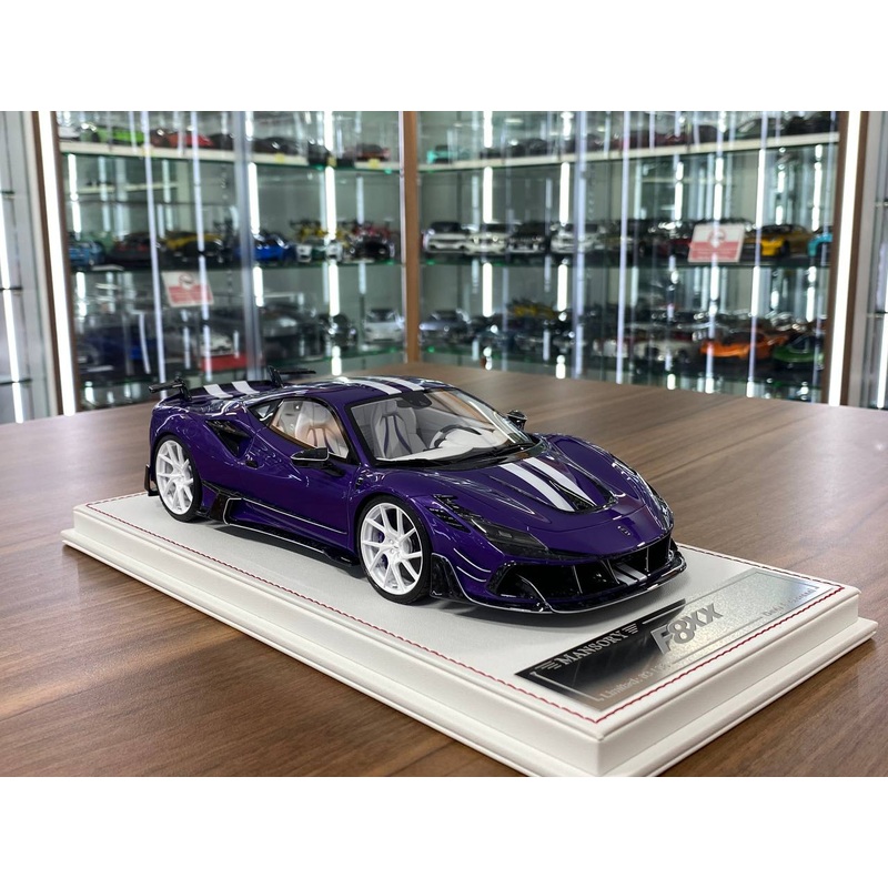1/18 Resin Ferrari F8XX MANSORY Purple metallic, white stripes  Davis & Giovanni | Limited 6 pcs