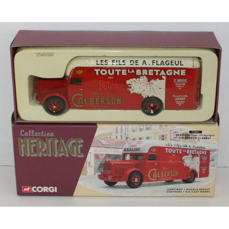 CORGI 1/50 COLLECTION HERITAGE 72002 BERNARD TYPE 110 FOURGON CALBERSON FLAGEUL