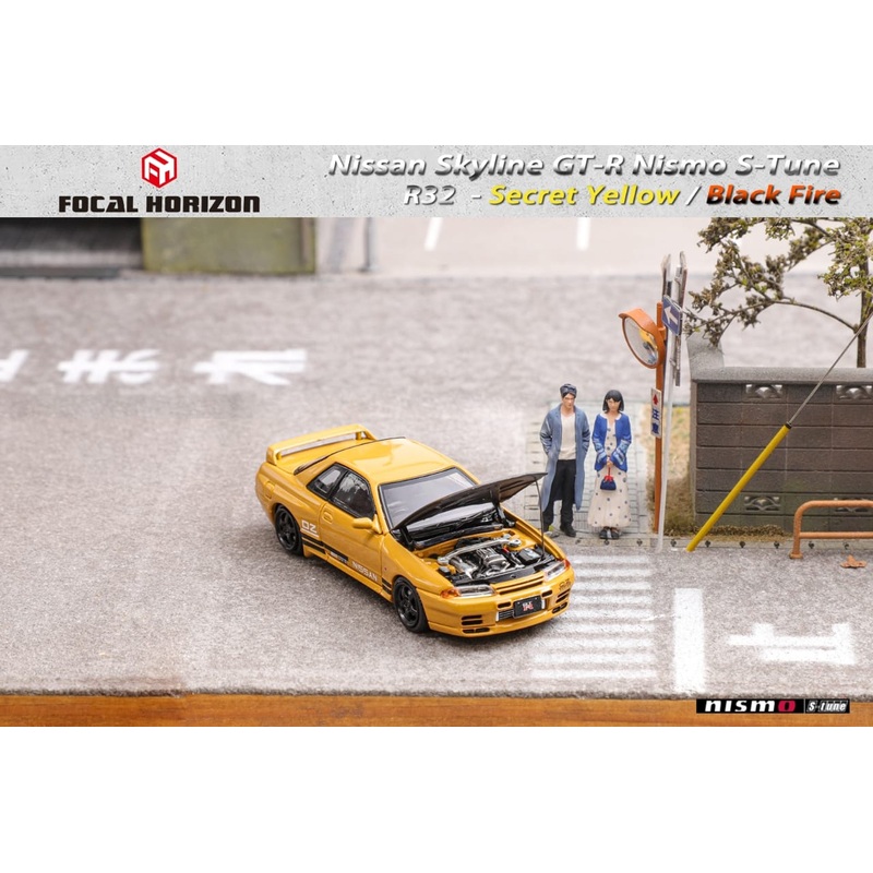 Focal Horizon 1/64 Nismo S-Tune Skyline GT-R R32 - Secret Yellow