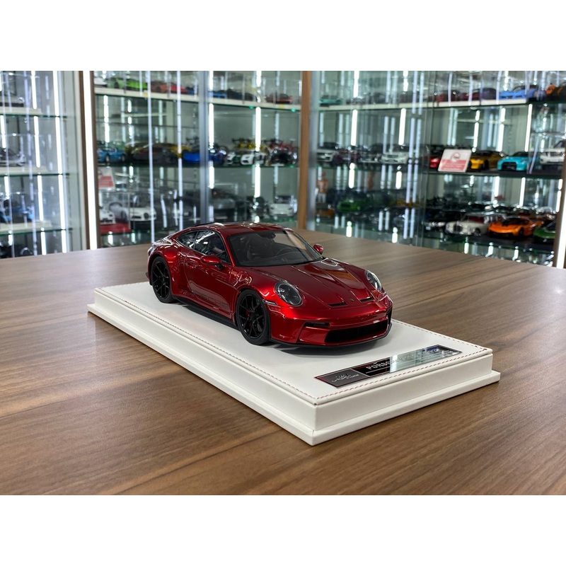 1/18 Resin Porsche 911 S/T (992) by Ivy Models in Metallic Red/ Black  Limited 15 pcs