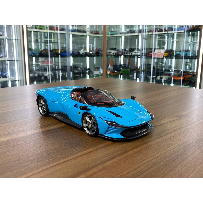 Bburago Ferrari Daytona Sp3 Blue - 1/18 Metal Diecast, Full Opening