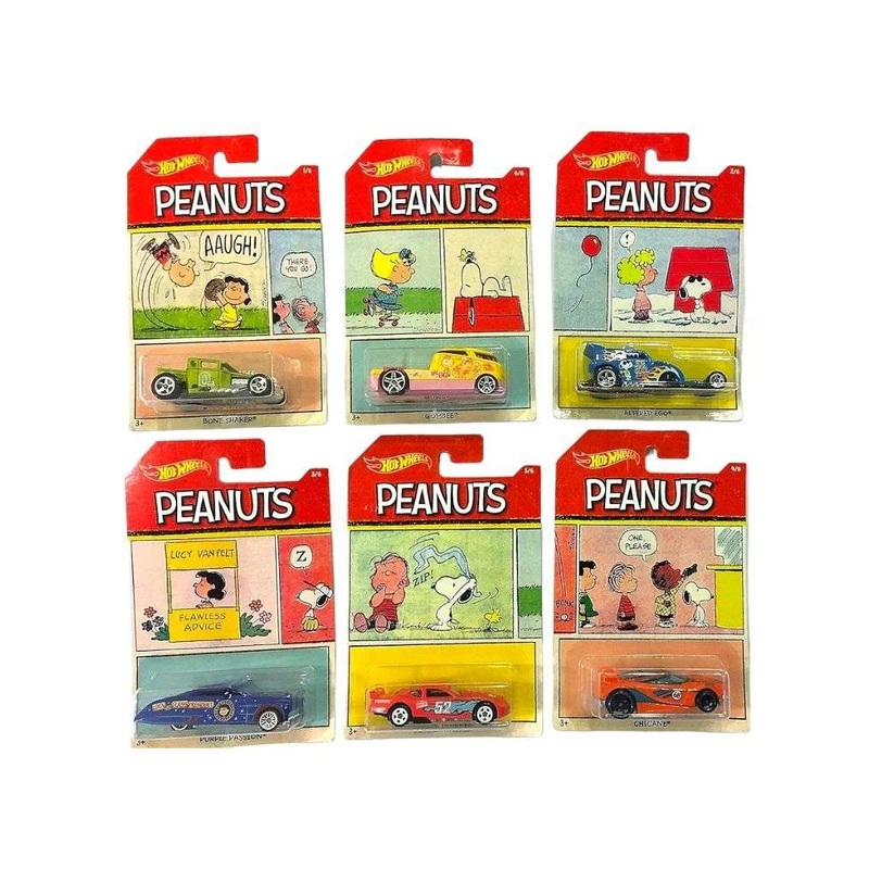 EXCLUSIVE Hotwheels Penuts set of 6