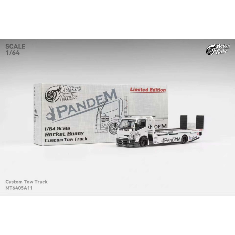 MicroTurbo 1/64 300 Series II - Custom Tow Truck - Metallic White Pandem Rocket Bunny Livery
