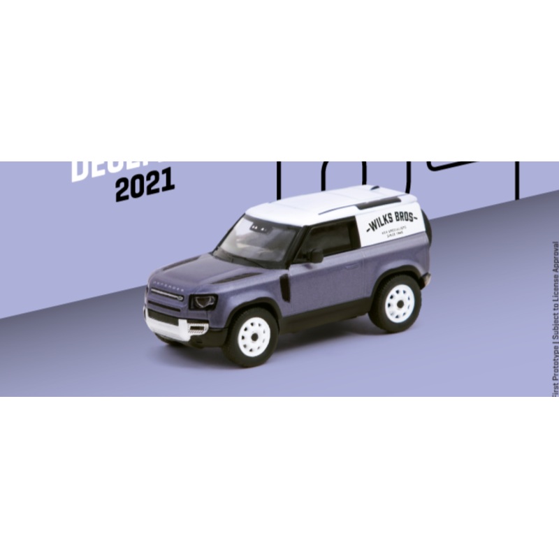 Tarmac Works 1/64 Land Rover Defender 90 Matt Blue Grey